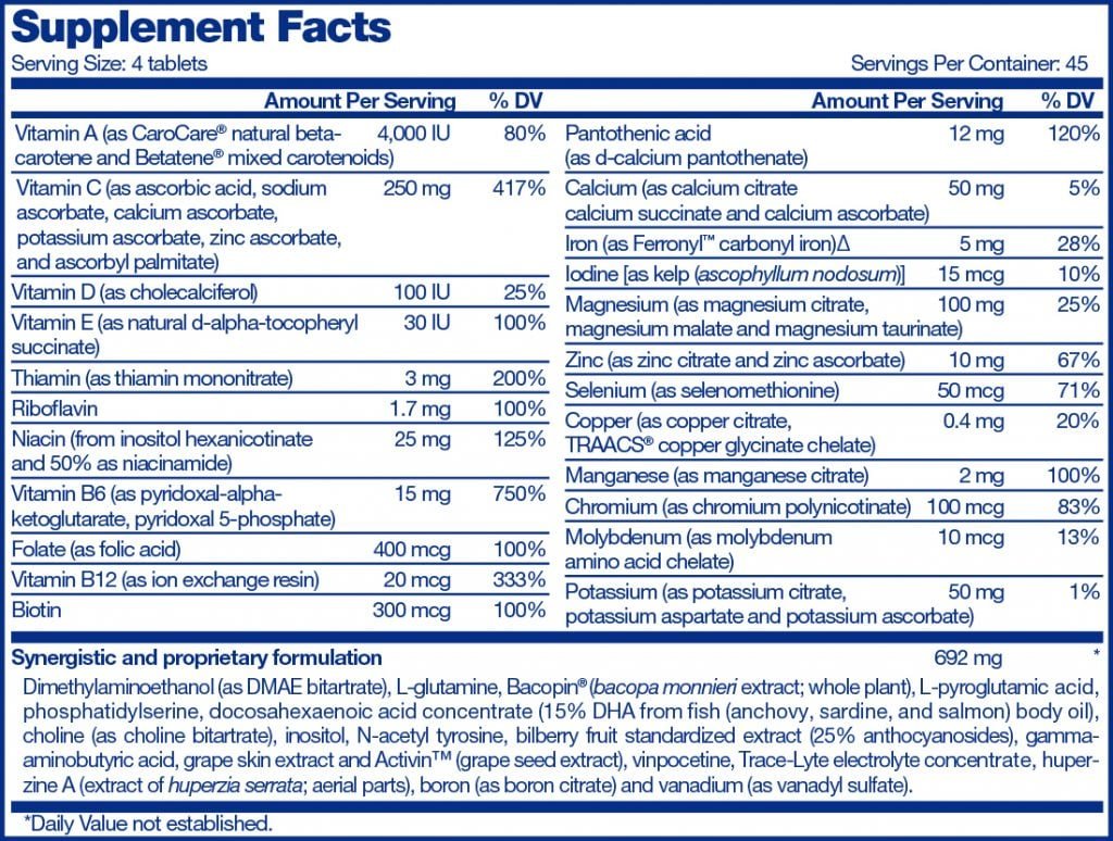 Focus Factor Ingredients