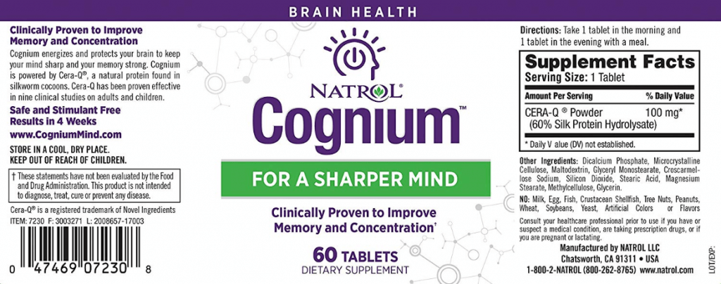 Natrol's Cognium Ingredients
