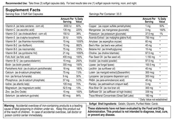Biotek Bio-35 Supplement Facts