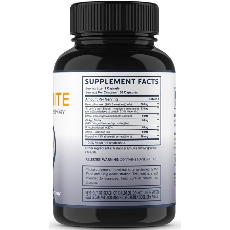 NeuroIgnite Supplement Facts Label