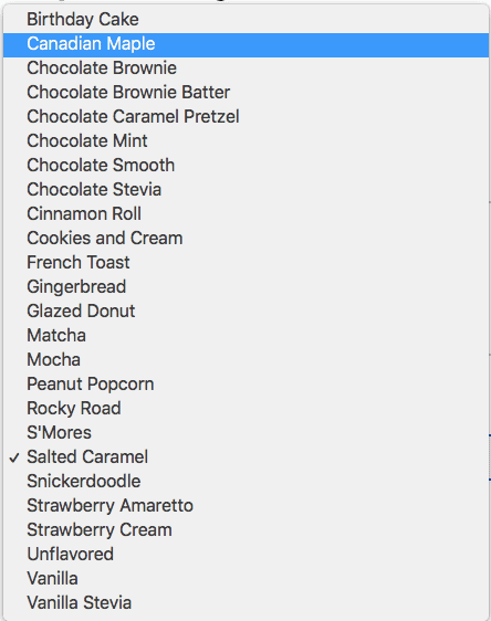 Impact Whey Flavors