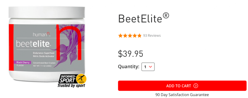 Beetelite Workout Powder Cost