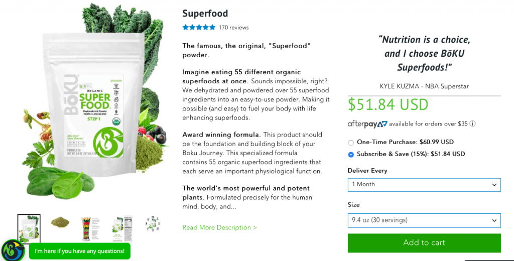 BoKU Superfood Website