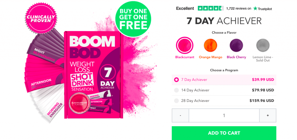 BoomBod Weight Loss Drink Website