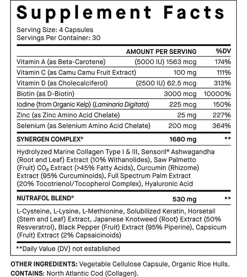 Nutrafol for Women Label