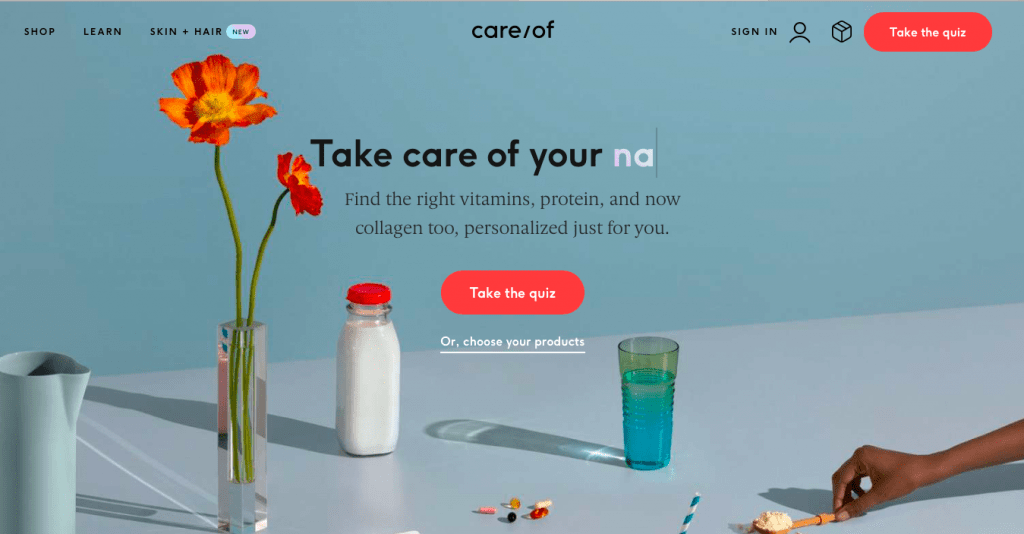 Care of Personalized Daily Vitamin Packs Quiz