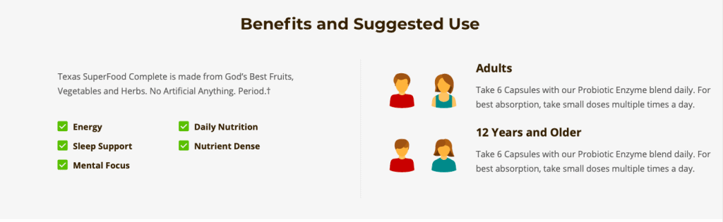 Complete by Texas Superfood Benefits