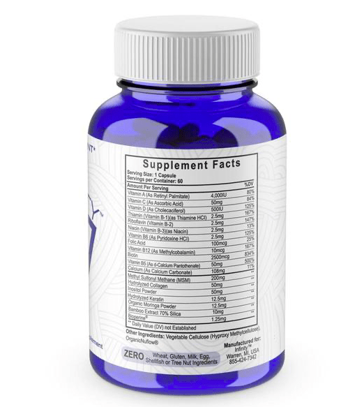 Infinity Hair Growth Supplement Facts