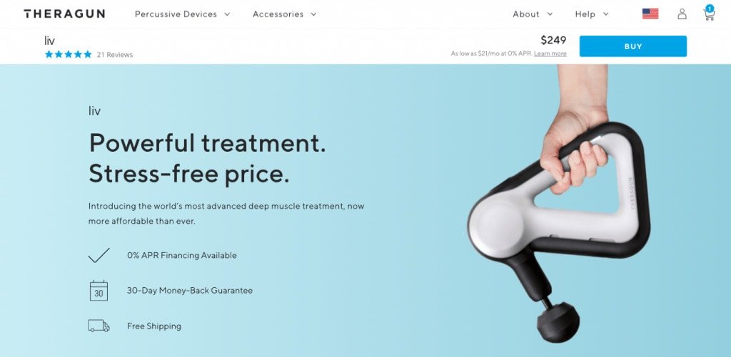 Theragun Liv Website