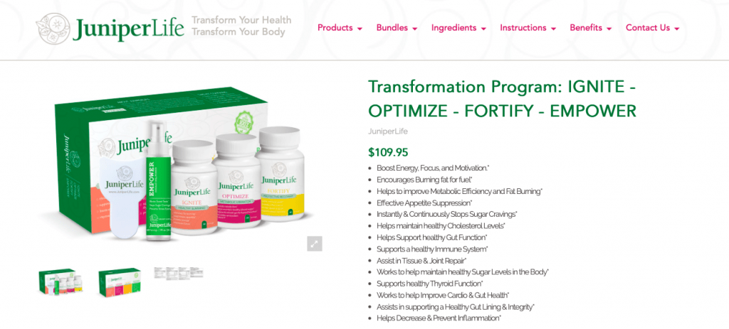 Juniper Life Transformation Program Website