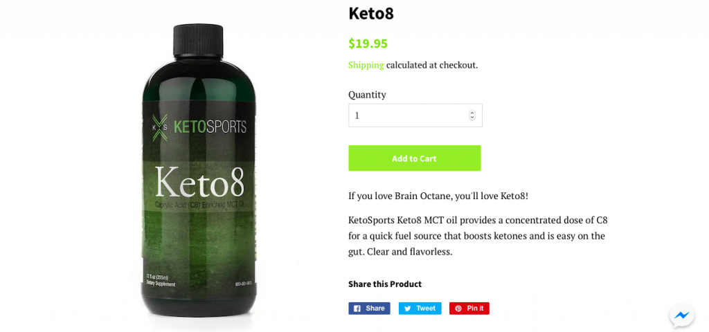 KetoSports Keto8 Website
