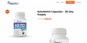 KetoMelt Dietary Supplement Website