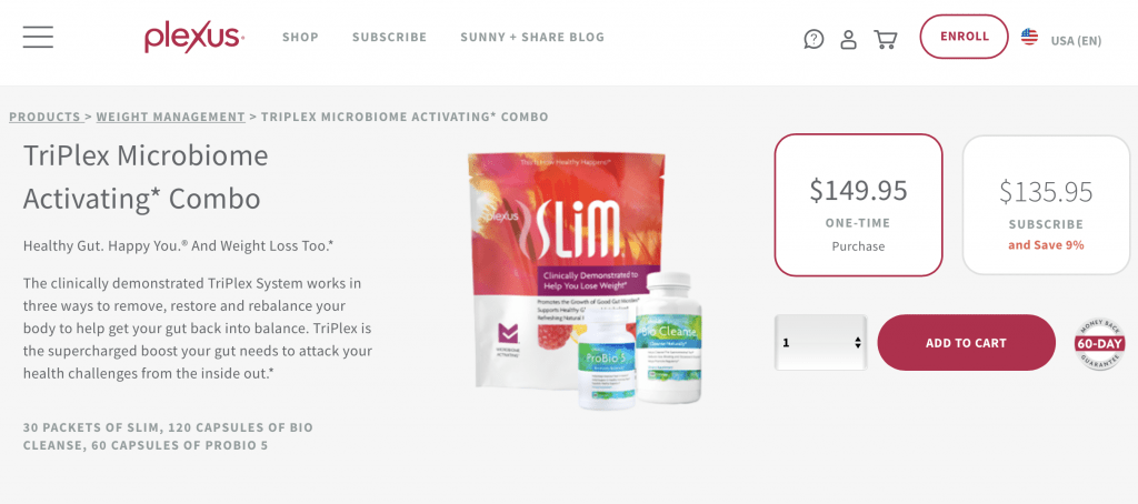 Plexus TriPlex Website