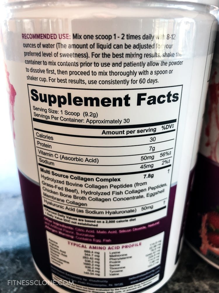 Vitauthority Multi Collagen Peptides Supplement Facts
