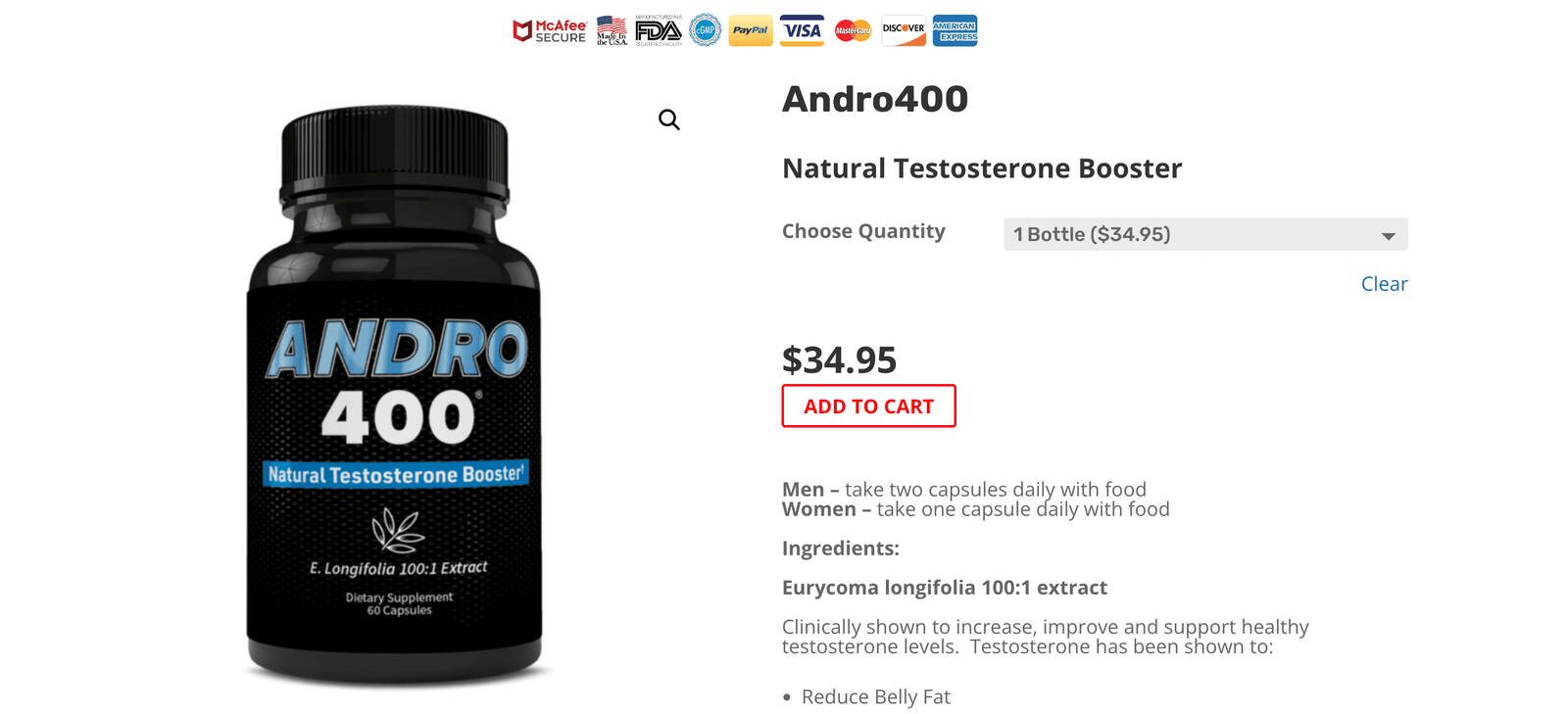 andro400 cost