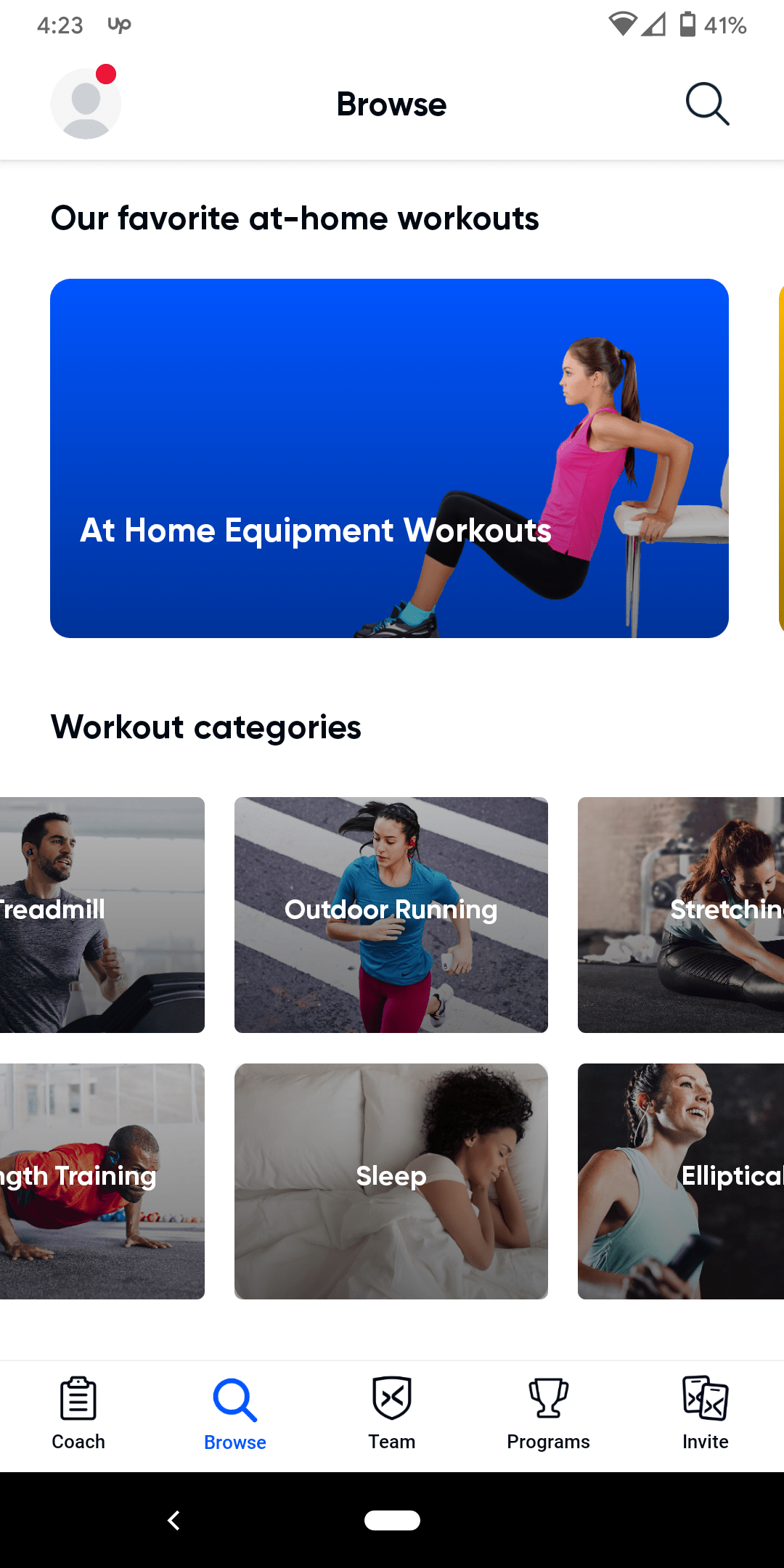 Aaptiv Browse