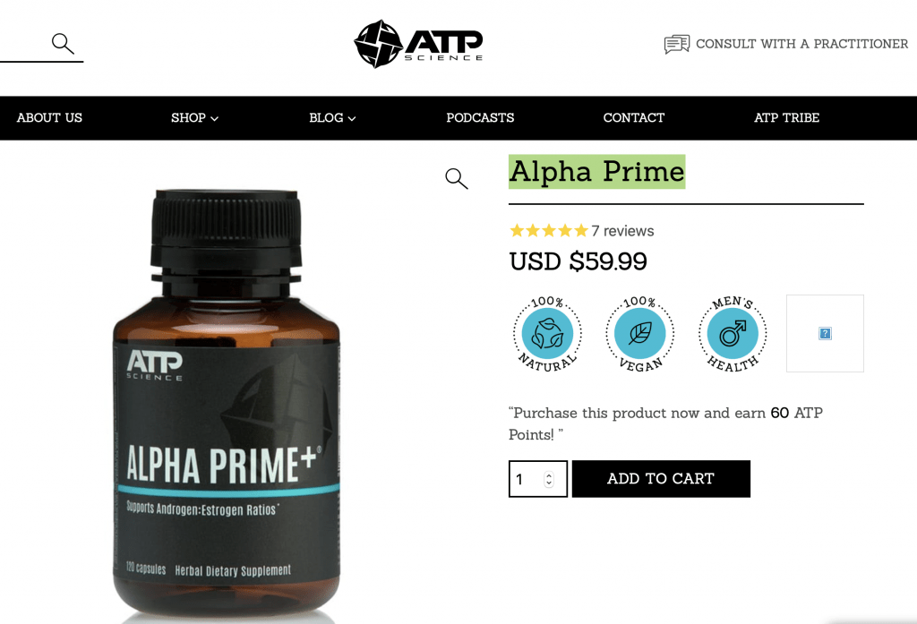 Alpha Prime by ATP Science Website