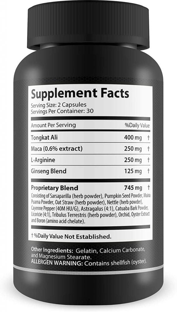Alpha X Boost Supplement Facts