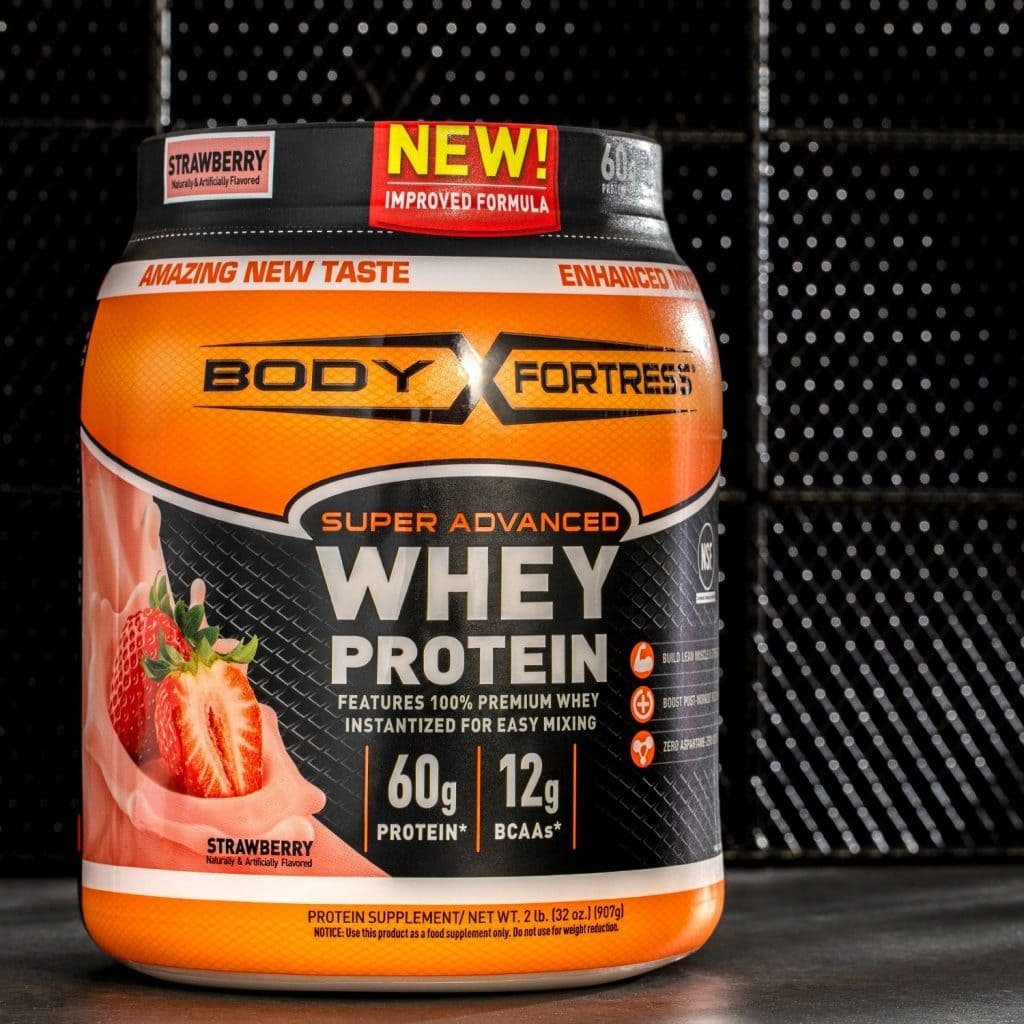 Body Fortress Super Advanced Whey Protein bottle