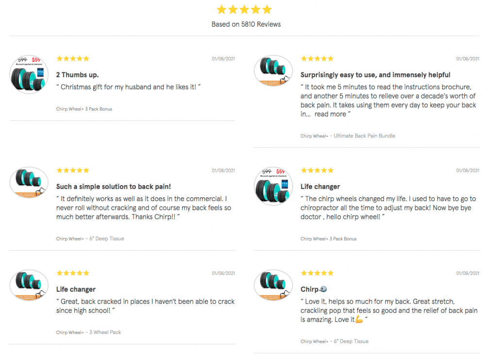 Chirp Wheel Customer Reviews