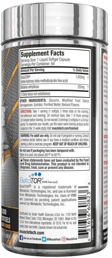 Clear Muscle Next Gen back label