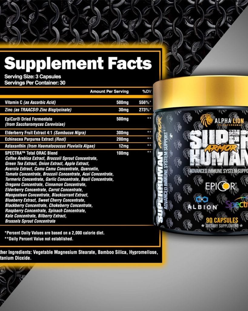 SUPERHUMAN Pre-Workout supplement facts and bottle
