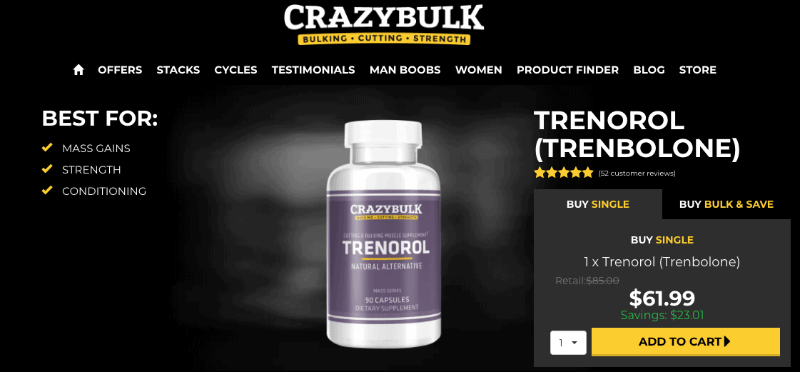 Crazy Bulk Trenorol Website