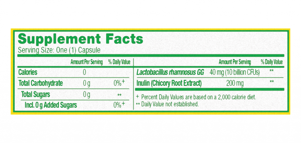 Culturelle Digestive Daily Probiotic supplement facts