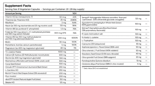 Eternus Supplement Facts