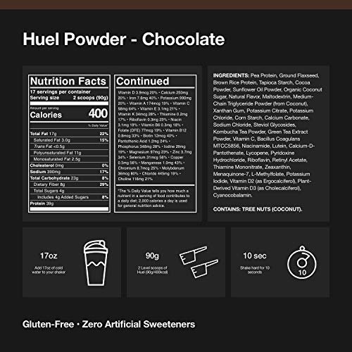 Huel Black Edition supplement facts