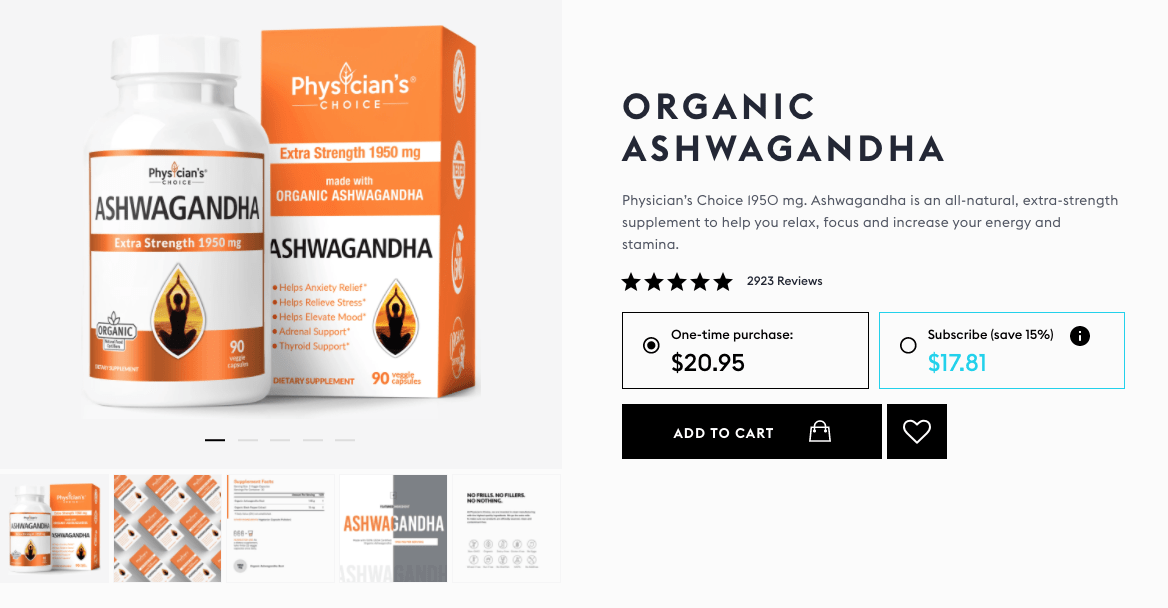 Physician's Choice Ashwagandha Website