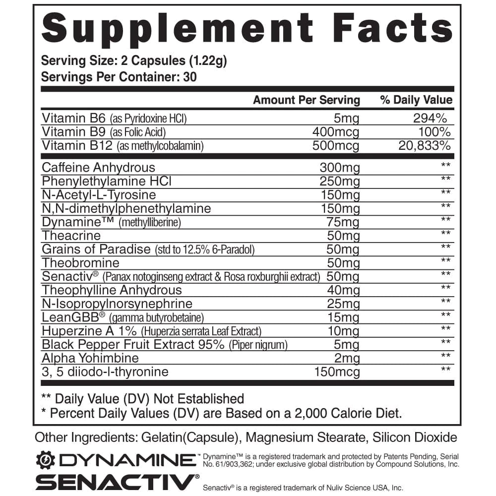 steel shredded af supplement facts