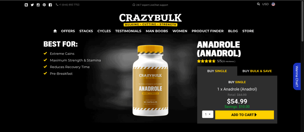 CrazyBulk Anadrole Website