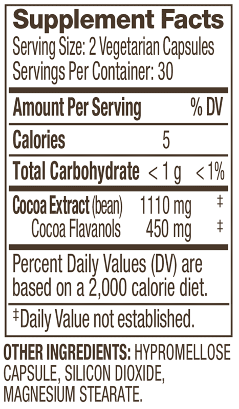 CocoaVia Supplement facts