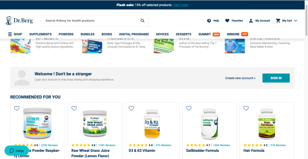 Dr. Berg's Trace Minerals Website