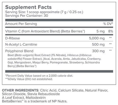 Energy Renew Supplement Facts