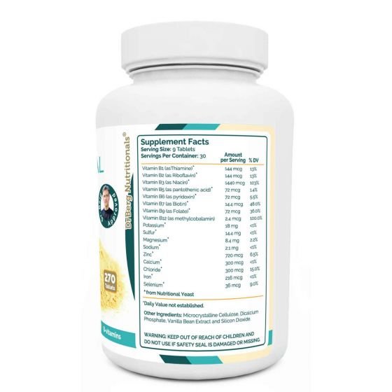 Nutritional Yeast Tablets supplement facts