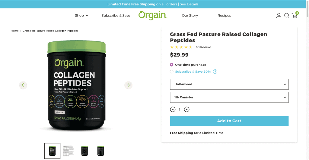 Orgain Collagen Peptides Website