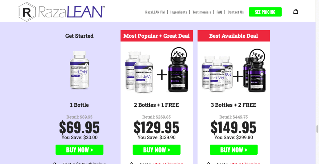 RazaLEAN Website