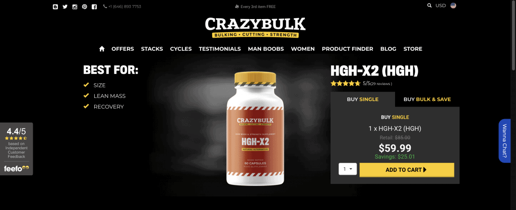 CrazyBulk HGH-X2 Website