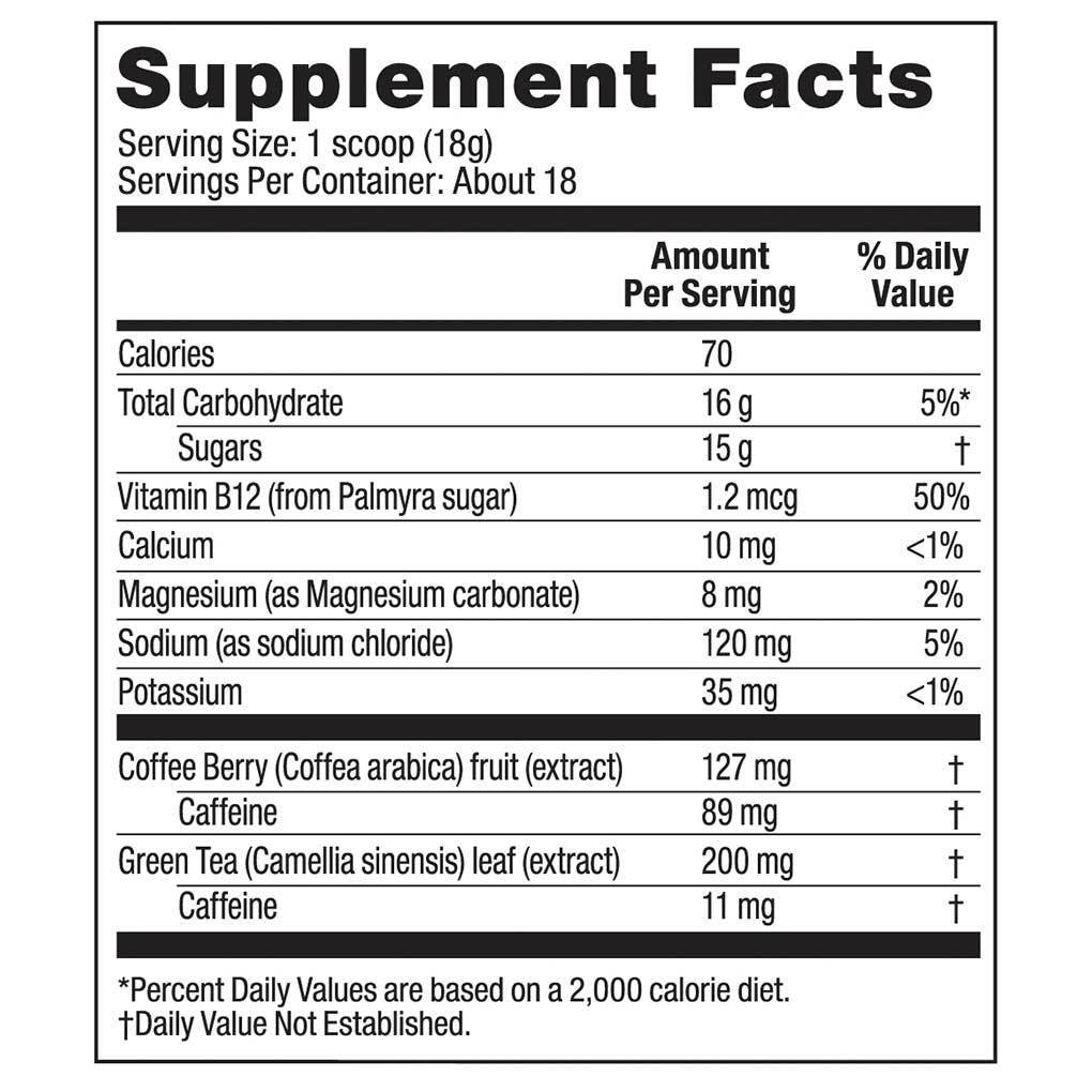 Vega Sport Energizer Supplement Facts