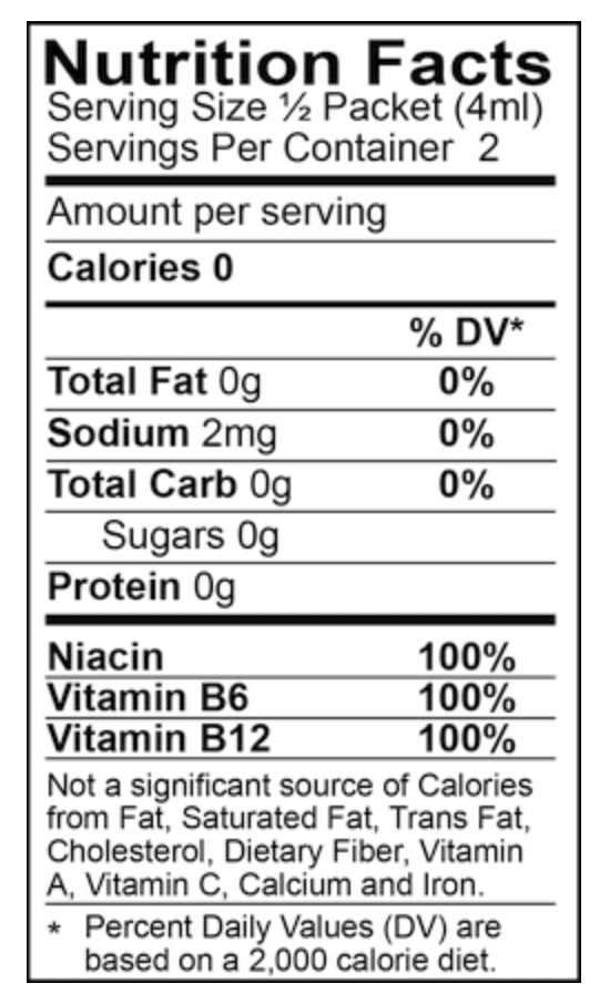 Strike Force Energy Drinks Nutrition facts