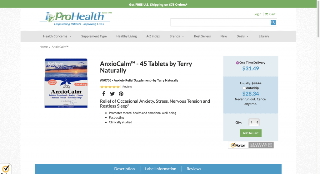 AnxioCalm Website