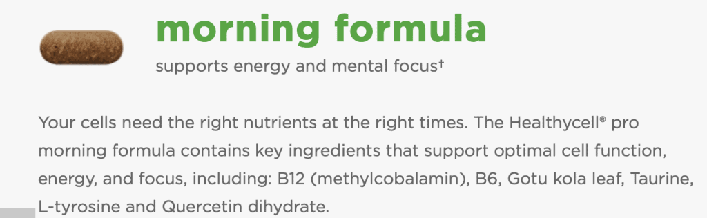Healthycell Pro Morning Formula