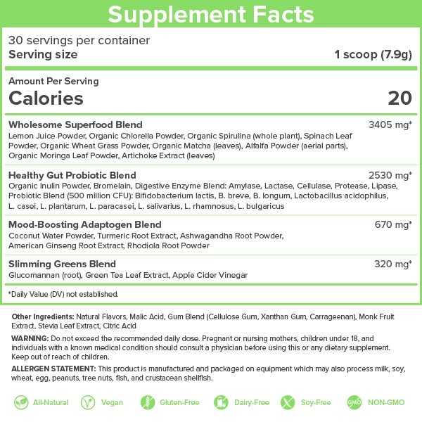 skinnyfit greens ingredients