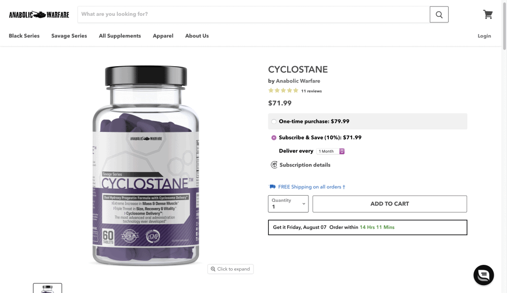 Anabolic Warfare Cyclostane Website