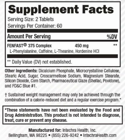 Fenfast 375 Supplement Facts