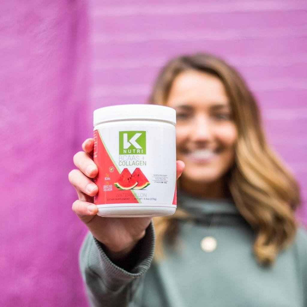 K Nutri BCAAs + Collagen With Model