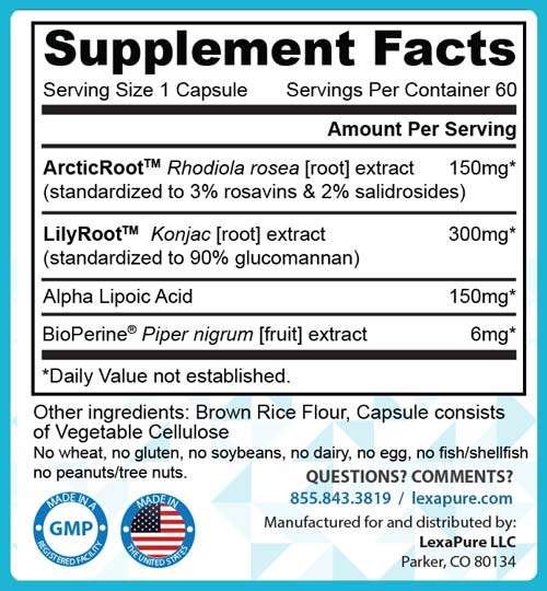 LexaPure LumaSlim Ingredients