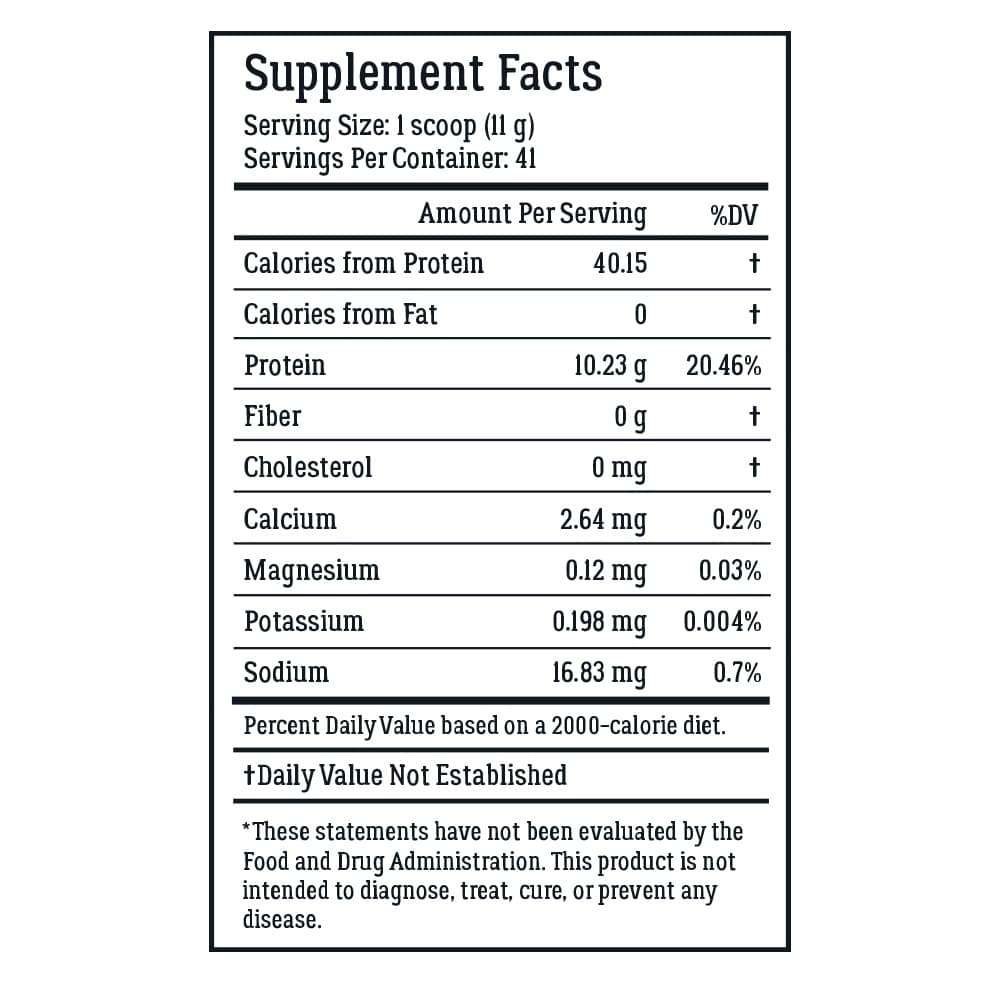 LiveWell Collagen Peptides Supplement Facts